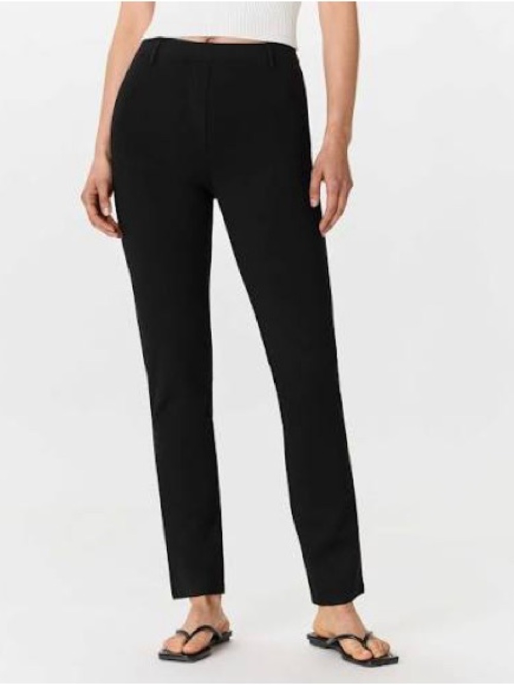 Quince Ultra Stretch Ponte Black Straight-Leg Dress Pants Stretch Size XS